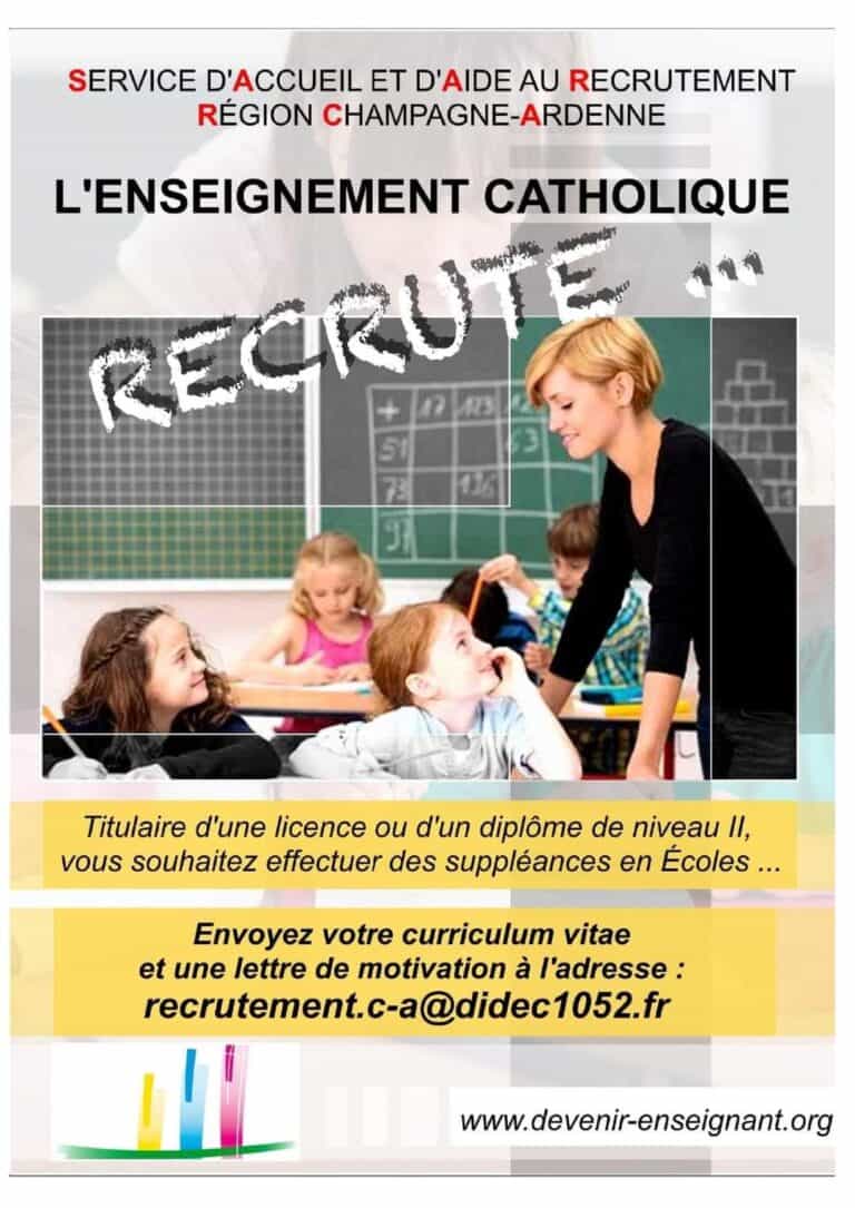 Lire la suite à propos de l’article L’enseignement catholique recrute