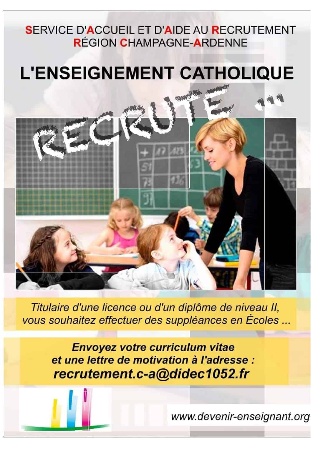 Read more about the article L’enseignement catholique recrute