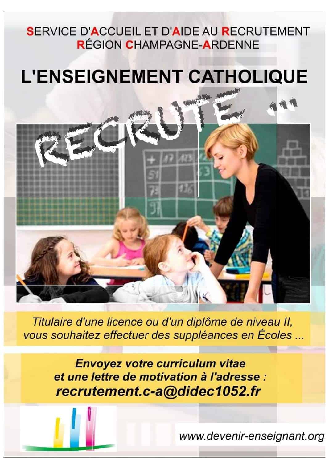 Lire la suite à propos de l’article L’enseignement catholique recrute
